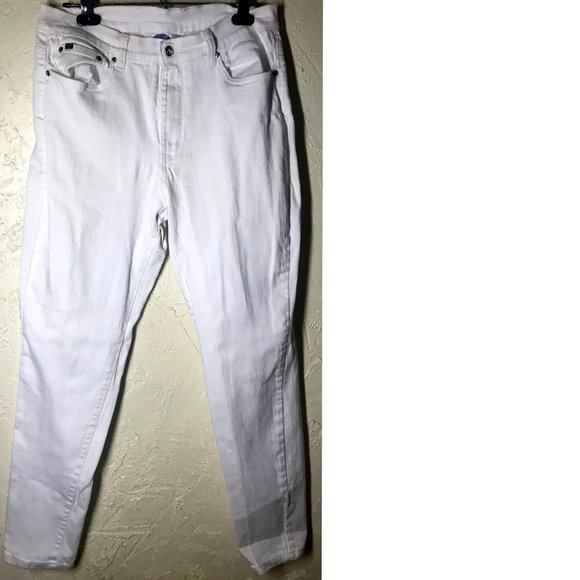 DG By Diane Gilman White Skinny Leg Jeans Size 14 - Picture 4 of 7